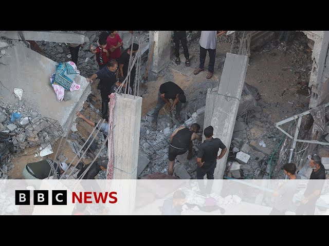 Children among 20 people reported killed overnight by Israeli strikes on Gaza | BBC News