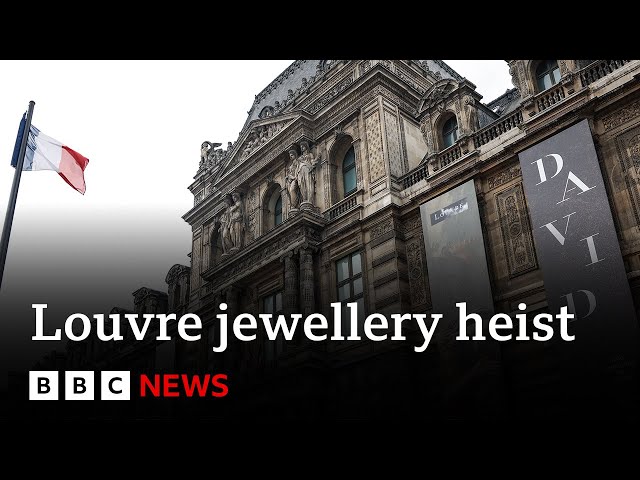 Hunt continues for thieves after jewels stolen in heist at Louvre museum in Paris | BBC News