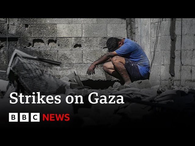 Israeli strikes in Gaza kill 104, health ministry says | BBC News