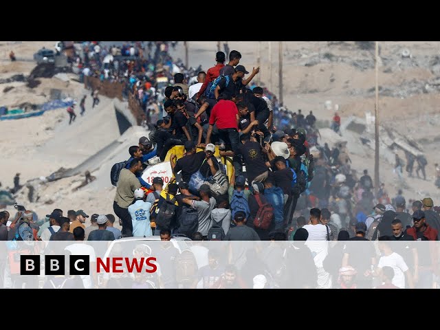 Palestinians begin returning to Gaza's north | BBC News