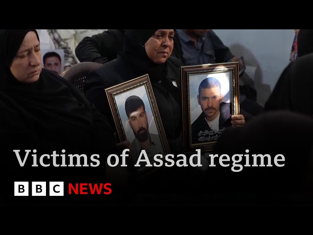 Syrian families seek justice for dead and missing victims of Assad regime | BBC News