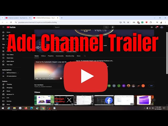 How to Add a YouTube Channel Trailer to Your YouTube Channel Homepage?