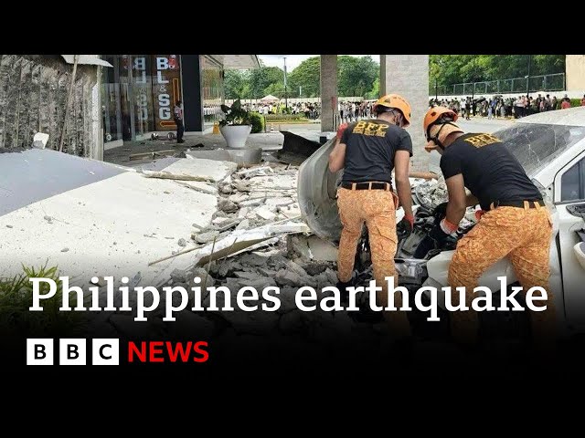 Strong 7.4 magnitude earthquake hits southern Philippines | BBC News