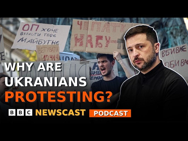 Are protests putting Ukraine's President Zelensky under pressure? | BBC News