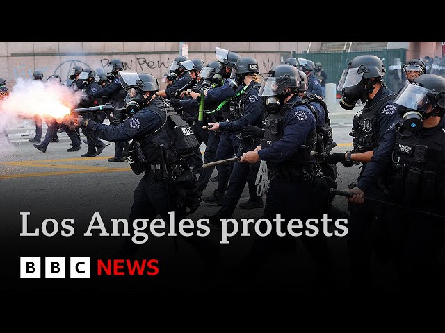 Governor says Donald Trump “hoping for chaos” in LA by deploying National Guard | BBC News