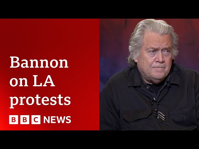 Steve Bannon says President Trump should "double down" on ICE raids after LA protests | BBC News