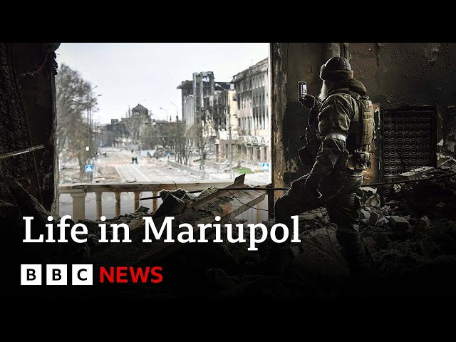 Residents of Ukraine's Mariupol deny Russian claims occupied city returning to normal | BBC News