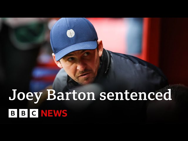 Ex-footballer Joey Barton given suspended jail sentence for social media posts | BBC News