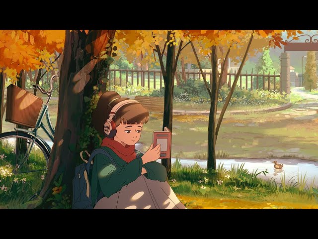 A Book, a Blanket, and the Autumn Breeze 🍂 lofi hip hop [No AI]