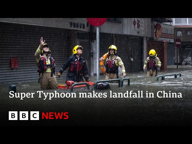 Super Typhoon Ragasa makes landfall in China | BBC News