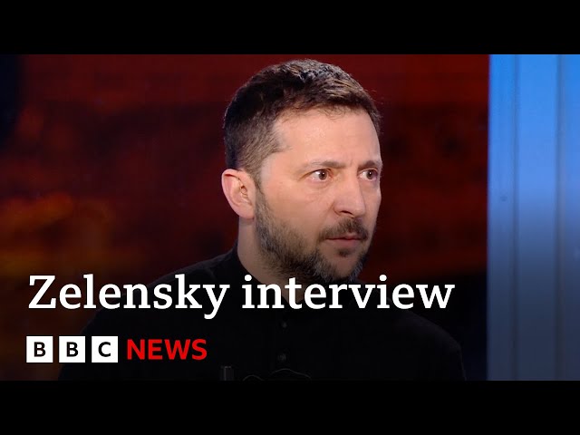 President Zelensky wants to see his kids walk Ukraine's streets without hiding | BBC News