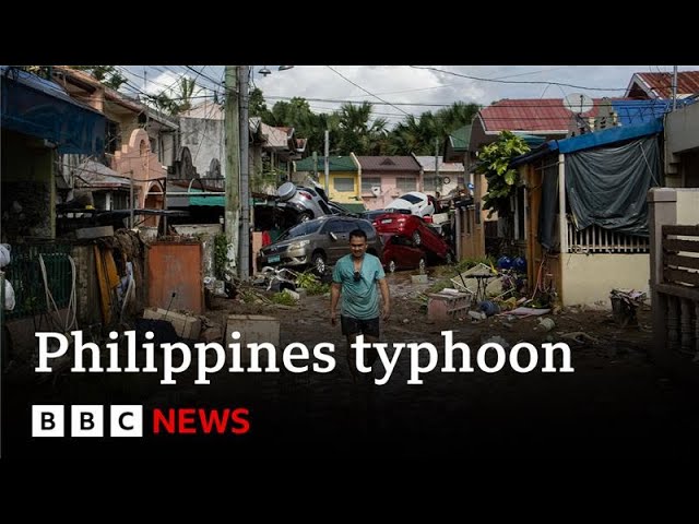 At least 90 dead as typhoon wreaks havoc in the Philippines | BBC News