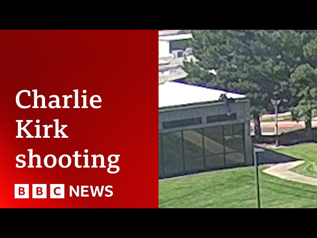 Charlie Kirk shooting suspect manhunt continues as FBI releases new video | BBC News