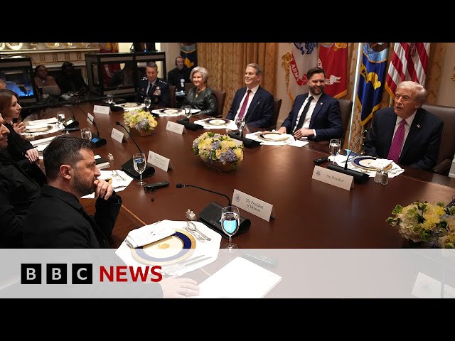 Trump and Zelensky discuss Tomahawk missiles in US meeting | BBC News