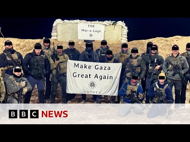 Anti-Islamic US biker gang members run security at deadly Gaza aid sites | BBC News