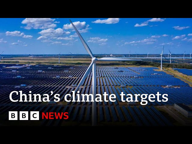 China makes landmark pledge to cut its climate emissions | BBC News