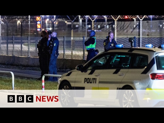 Denmark says 'professional actor' behind drone incursions over its airports | BBC News