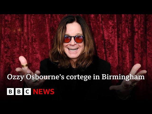 LIVE: Fans gather to watch Ozzy Osbourne's cortege travel through Birmingham, UK