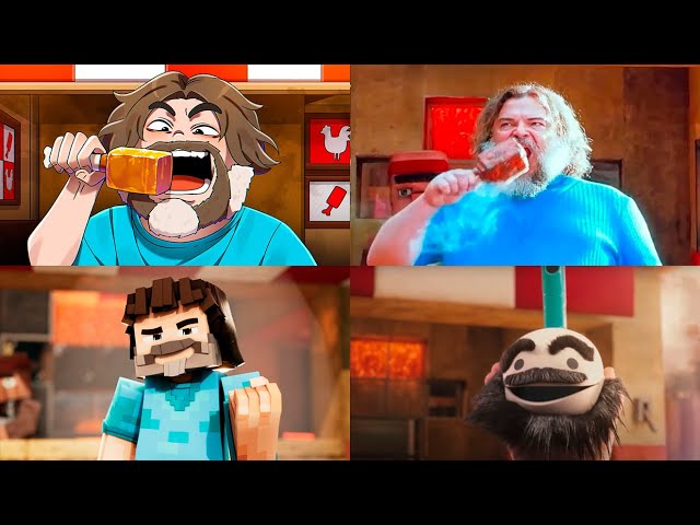 Steve's Lava Chicken Original vs Anime vs Minecraft vs Otamatone (Minecraft Movie Animation)