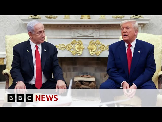 Trump pushing new Israel-Gaza peace plan in talks with Benjamin Netanyahu | BBC News