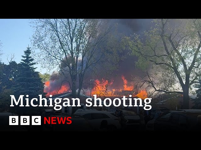 Michigan church death toll rises after shooting and arson attack | BBC News