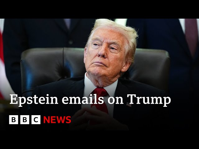 Epstein alleged Trump 'spent hours' with one of his victims, in email released by Dems | BBC News
