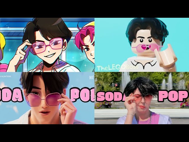 Saja Boys Soda Pop Lego vs Real Life vs Anime vs Original (Kpop Demon Hunters Animation)