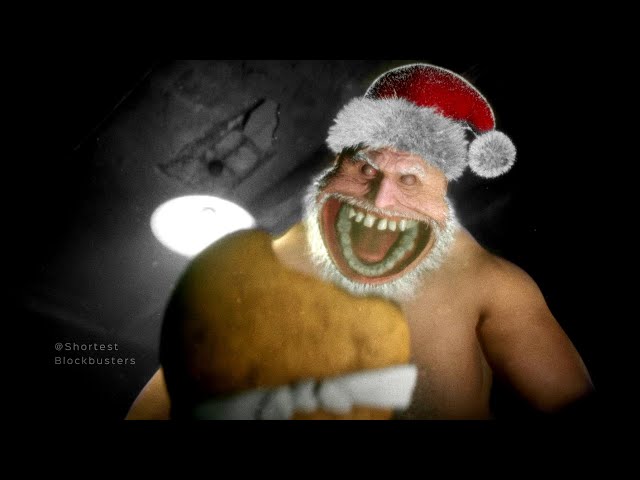 Creepy Santa Eats Gingerbread Man