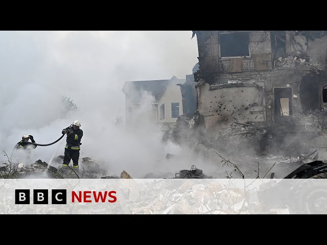 Russia launches largest air attack yet on Ukraine | BBC News