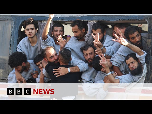 Released Palestinian detainees share their stories as more aid allowed into Gaza | BBC News