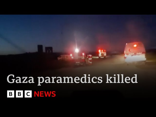 New video shows Israeli soldiers shooting dead 15 emergency workers in Gaza | BBC News