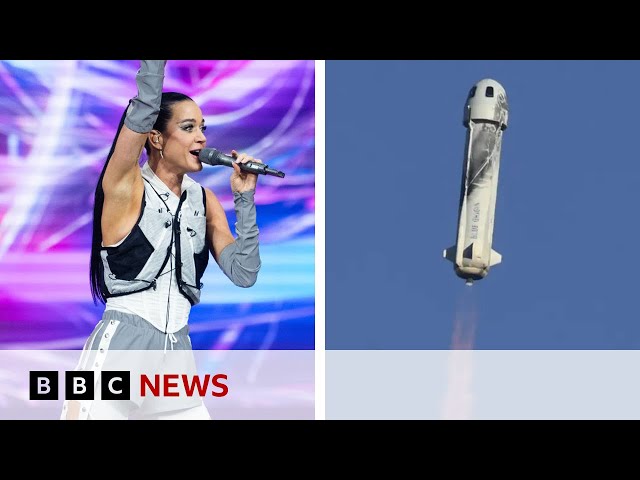 Katy Perry set for space with all-women crew on Blue Origin rocket | BBC News