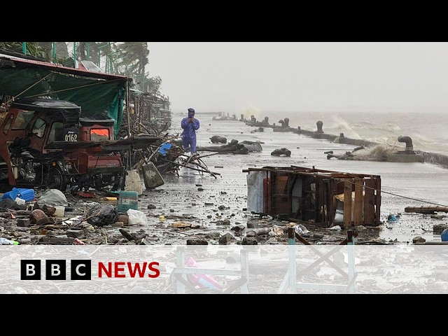 Thousands evacuated as super typhoon Ragasa makes landfall in Philippines | BBC News