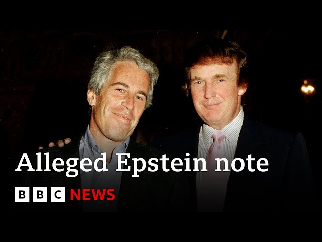 US lawmakers release Trump’s alleged Epstein note | BBC News