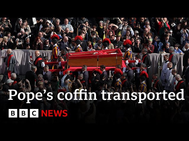 LIVE: Pope Francis's coffin moved to St Peter's Basilica for public mourning | BBC News