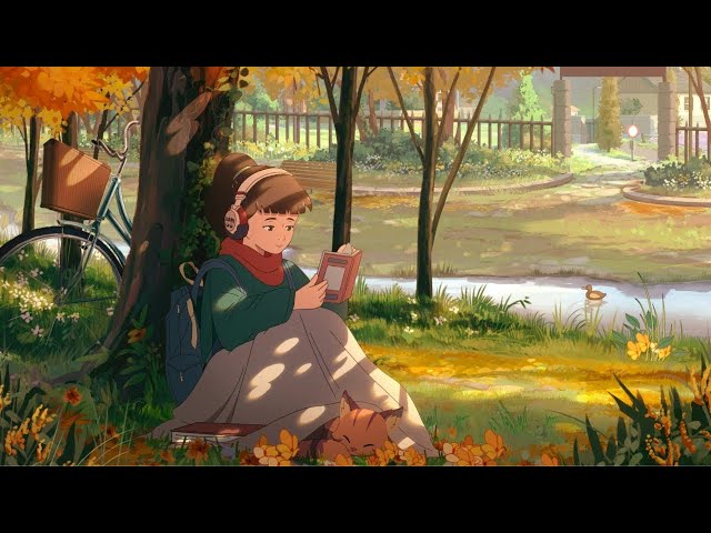 A Book, a Blanket, and the Autumn Breeze 🍂 lofi hip hop [No AI]