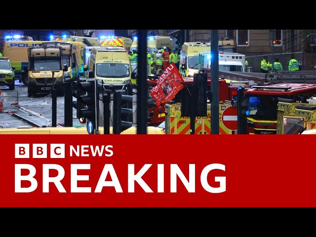 Man arrested after car hits pedestrians at Liverpool FC Premier League title parade | BBC News