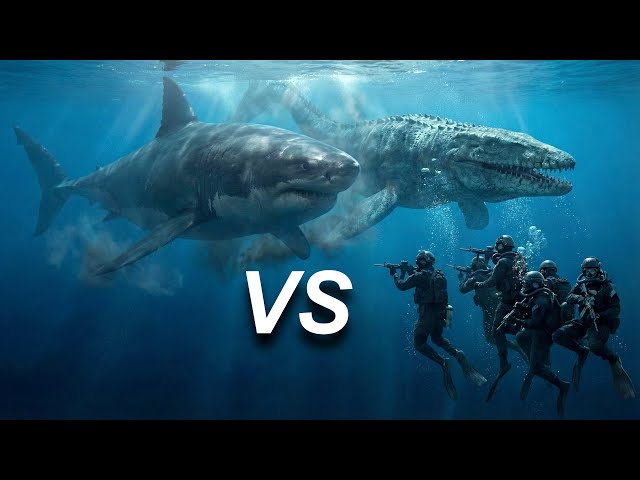 Mosasaurus and Megalodon VS The Navy SEALs🚨 Thalassophobic POV 06 #thalassophobia #animation #horror