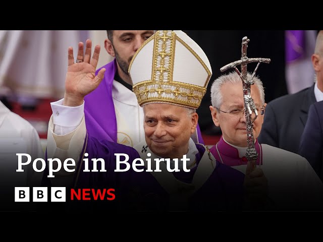 Pope Leo holds mass on final day of Lebanon trip | BBC News
