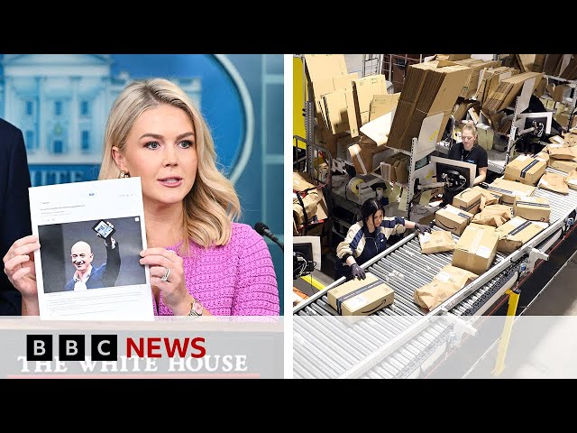 White House hits back at Amazon’s 'plan' to show tariff price rises | BBC News