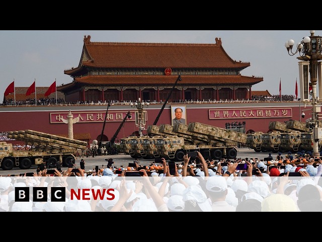 China unveils new weapons in massive parade attended by Vladimir Putin and Kim Jong Un | BBC News