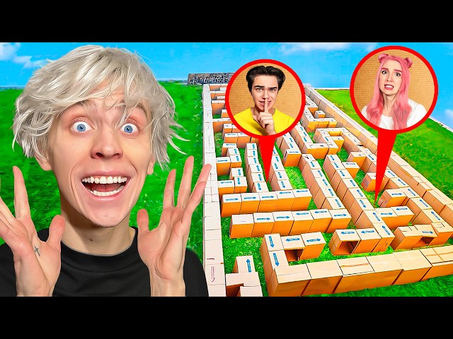 Построили Гигантский КАРТОННЫЙ ЛАБИРИНТ !