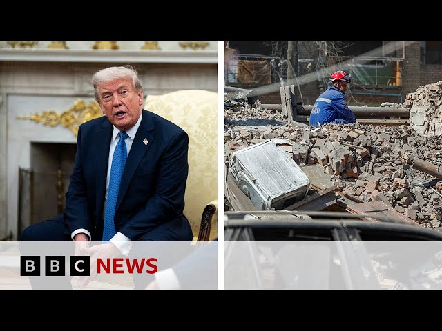 President Trump says US is 'putting a lot of pressure' on Russia and Ukraine | BBC News