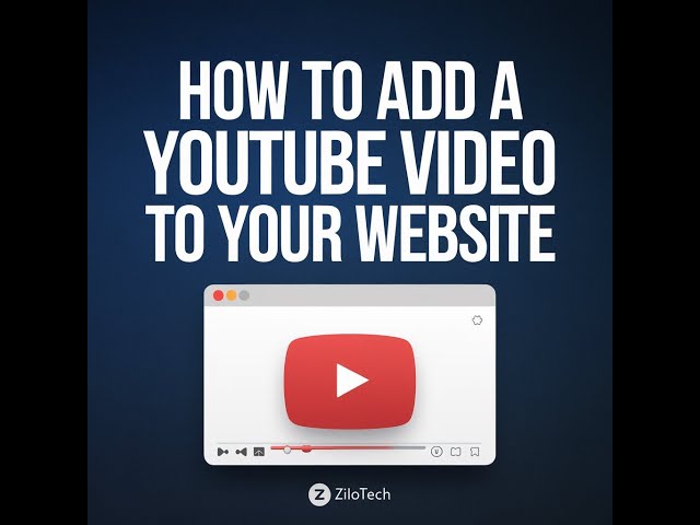 How to add YouTube Video to your website