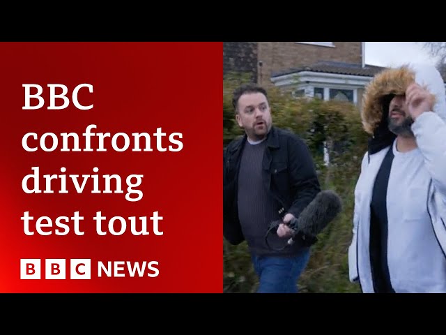 BBC confronts man bulk-buying and reselling UK driving tests  | BBC News