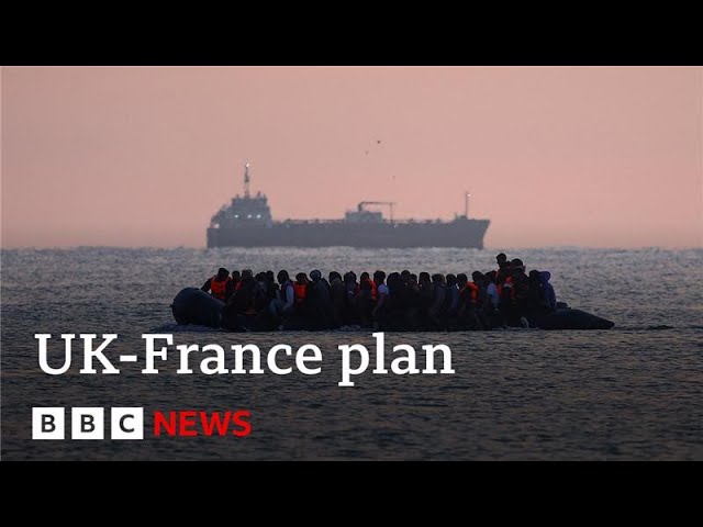 UK-France small boats pilot plan comes into force | BBC News